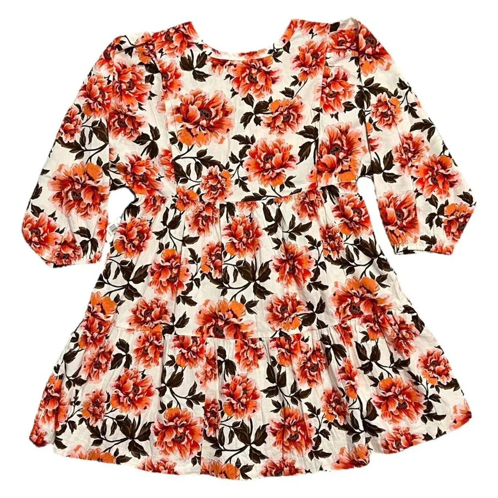 NEW Old Navy Sz L (10-12Y) Floral Swing Dress